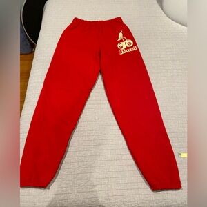 Hazel Boutique Red Cherry 8 Ball Sweatpants Size M Y2K Streetwear